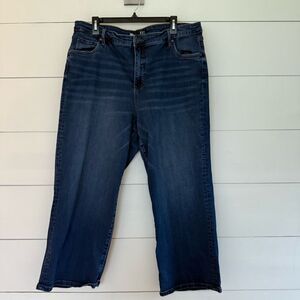 Kut from the Kloth Women’s 18W Dark Wash Charlotte Fab Ab Culotte Wide Leg Jeans
